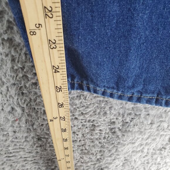 Talbots Jeans Womens 14 Petite Blue Vintage Pleated Stretch Denim - Picture 6 of 10